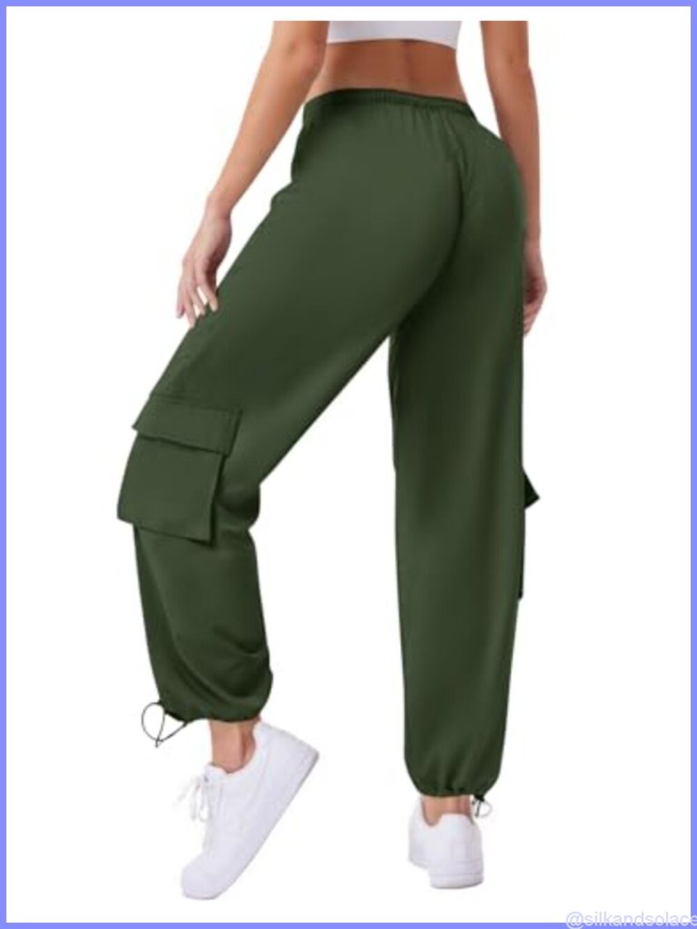 Women's Water Resistant Cargo Joggers Drawstring Hiking Pants